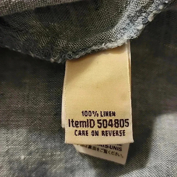 L.L.Bean 100% Linen Long Sleeve Split neck Shirt Tunic Pullover-Size -Small 🩵 - Picture 4 of 6